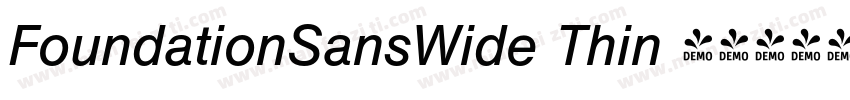 FoundationSansWide Thin 语言英文字体转换